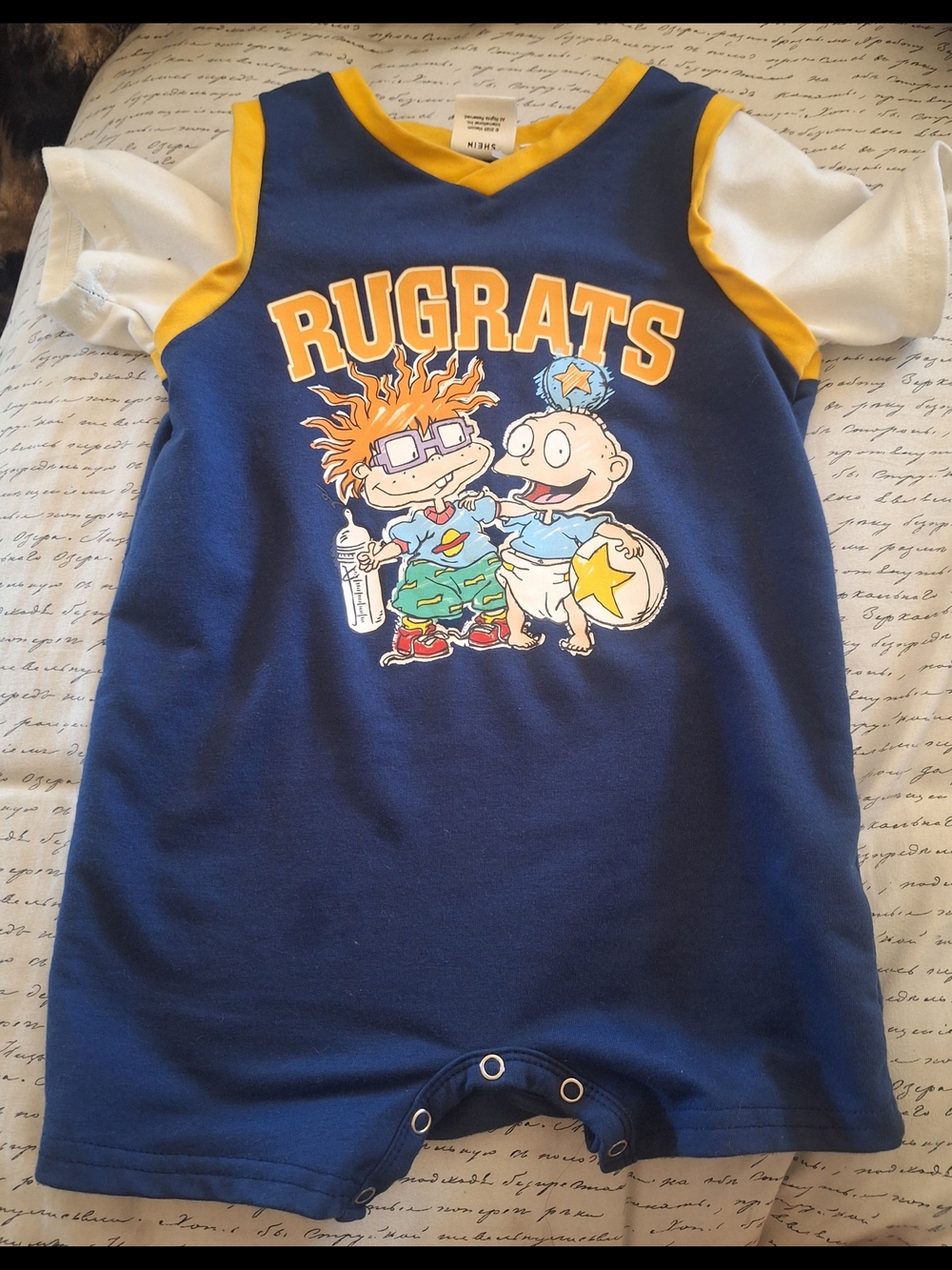 Rugrats Graphic Navy & Yellow Romper